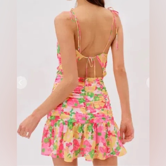 For Love and Lemons Miranda Mini Dress | pink floral - Picture 2 of 10